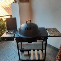 barbecue a gas con pietra lavica 