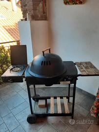 barbecue a gas con pietra lavica 