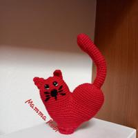 Gattino  cuore amigurumi 