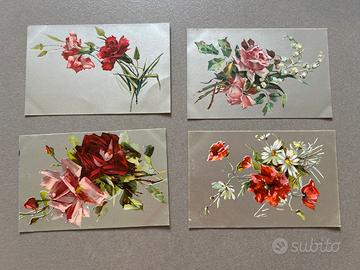 4 cartoline flireali vintage anni 30
