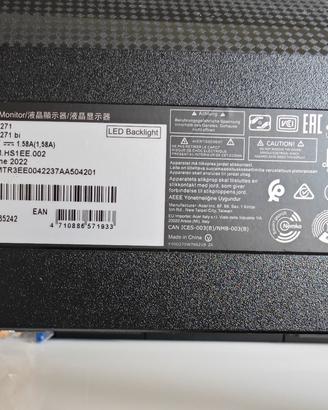 monitor Acer 75 Hz  FullHD modello SB271