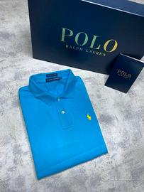 Polo T-Shirt Polo Ralph Lauren Blu/Giallo (L)Donna