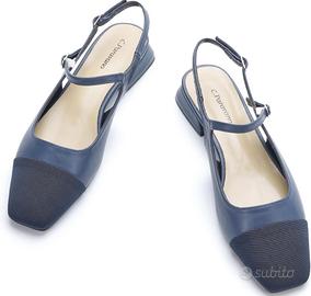 Ballerine con tacchetto e punta quadrata Paravano