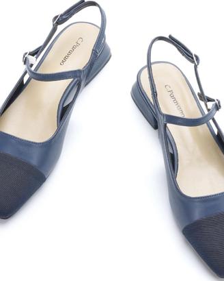 Ballerine con tacchetto e punta quadrata Paravano