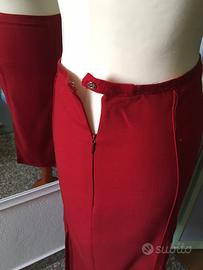 Gonna rossa in lana - marca Massimo Danieli