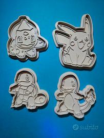 Set 4 formine per biscotti Starter Pokémon