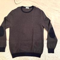 pullover Heritage lana merinos tg. 54 blu-marrone