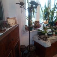 PIANTANA IN FERO BATTUTO con lanterne dimerabili