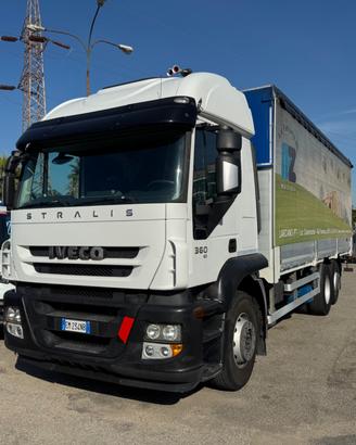 Iveco Stralis 360 cassone centinato + sponda euro 