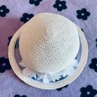 Cappello bombetta in paglia da cerimonia bambina