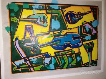 olio su tela di ugo nespolo