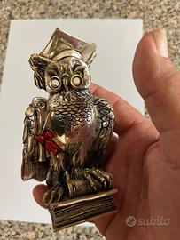 Gufo in laminato argento