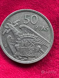 Moneta 50 Pesetas 1957 Estr *58 Francisco Franco C