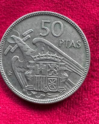 Moneta 50 Pesetas 1957 Estr *58 Francisco Franco C