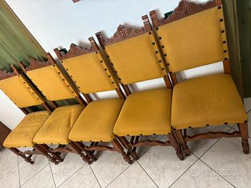 Sedie antiche foderate