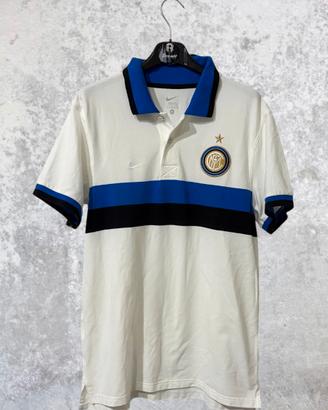 Polo Nike Inter Milano bianco e blu,Taglia M