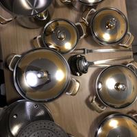 Batteria di pentole in acciaio inox