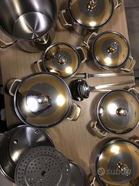 Batteria di pentole in acciaio inox