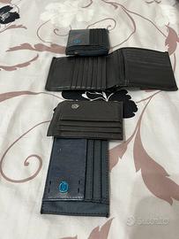 Set Piquadro Portafoglio e porta carte in pelle
