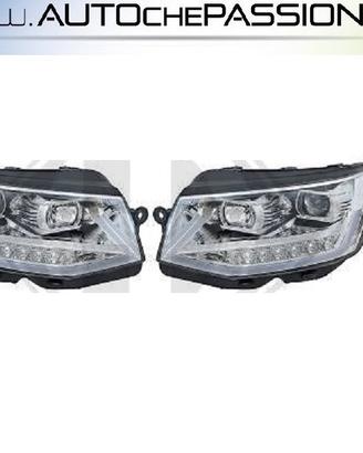 Coppia fanali cromati neri per VW Bus Transporter 