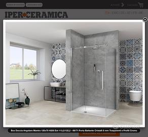 Box Doccia in Cristallo 8mm Iperceramica 70x120