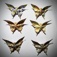 6 Farfalline fatte a mano decorative