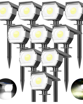 10Pcs Faretti Solari LED da Esterno