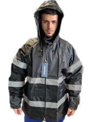 Giacca antivento antipioggia alta visibilità