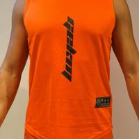 Canotta palestra running taglia S arancione