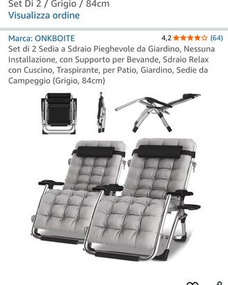 sedie sdraio da campeggio camper terrazzo