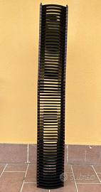Torre porta CD DVD nera alta 100 cm