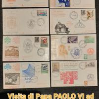 1971 - 8 buste 1°giorno Papa PAOLO VI  nel LAZIO 