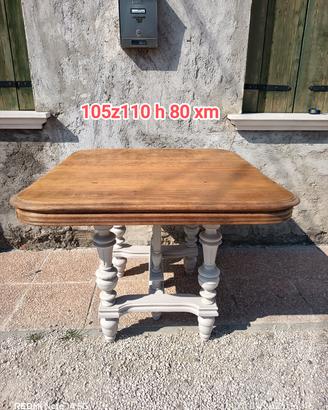 antico tavolo allungabile restaurato shabby 