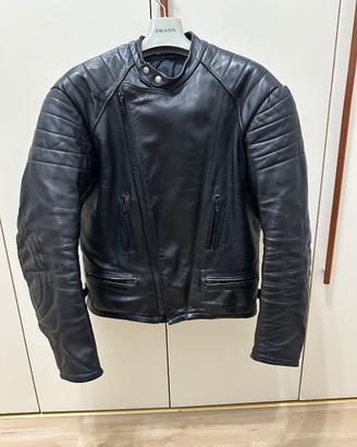 Giubbotto e pantaloni in pelle, taglia L più scarp