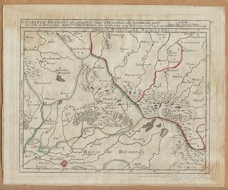 Cartina Brabante Belgio 1748 Robert de Vaugondy