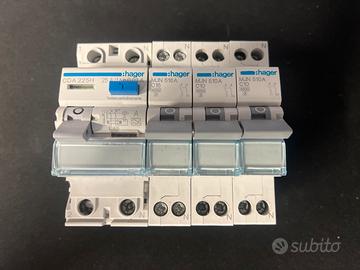 Differenziale HAGER 25A + 3 MT da 16A e 10A