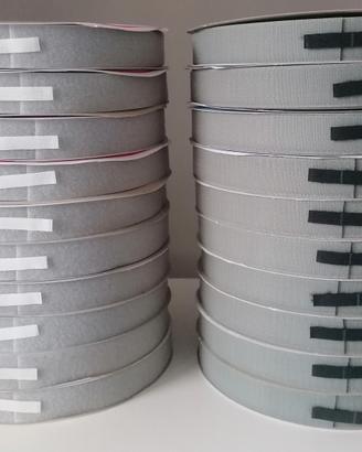 20 Pezzi Velcro Grigio 30 mm 25 m. Maschio Femmina