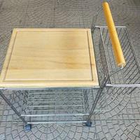 carrello portavivande in legno massello