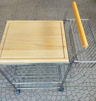 carrello portavivande in legno massello