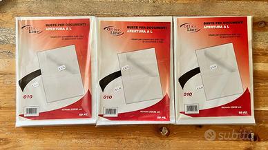 Buste porta-documenti trasparenti A4 - nuove, conf