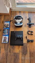 playstation 4 con visore VR/telecamera e giochi