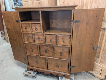 Dispensa cassettiera antica arte povera