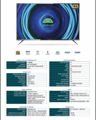Televisore Smart  55 pollice