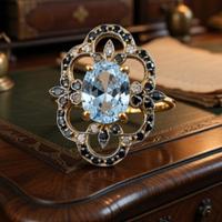 anello stile antico art decò 