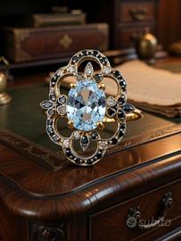 anello stile antico art decò 
