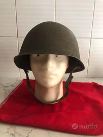 ELMETTO OTAN FRANCESE INTEGRO 1952 CON SOGGOLO