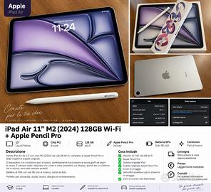 Ipad Air 11” M2 128 GB + Apple pencil Pro