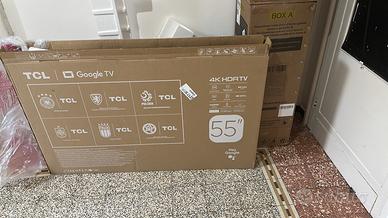 TCL 55’’ Google TV 4K HDR-Schermo rotto- Ricambi