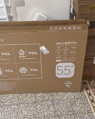 TCL 55’’ Google TV 4K HDR-Schermo rotto- Ricambi