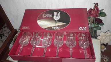 Set bicchieri e coppette in cristallo